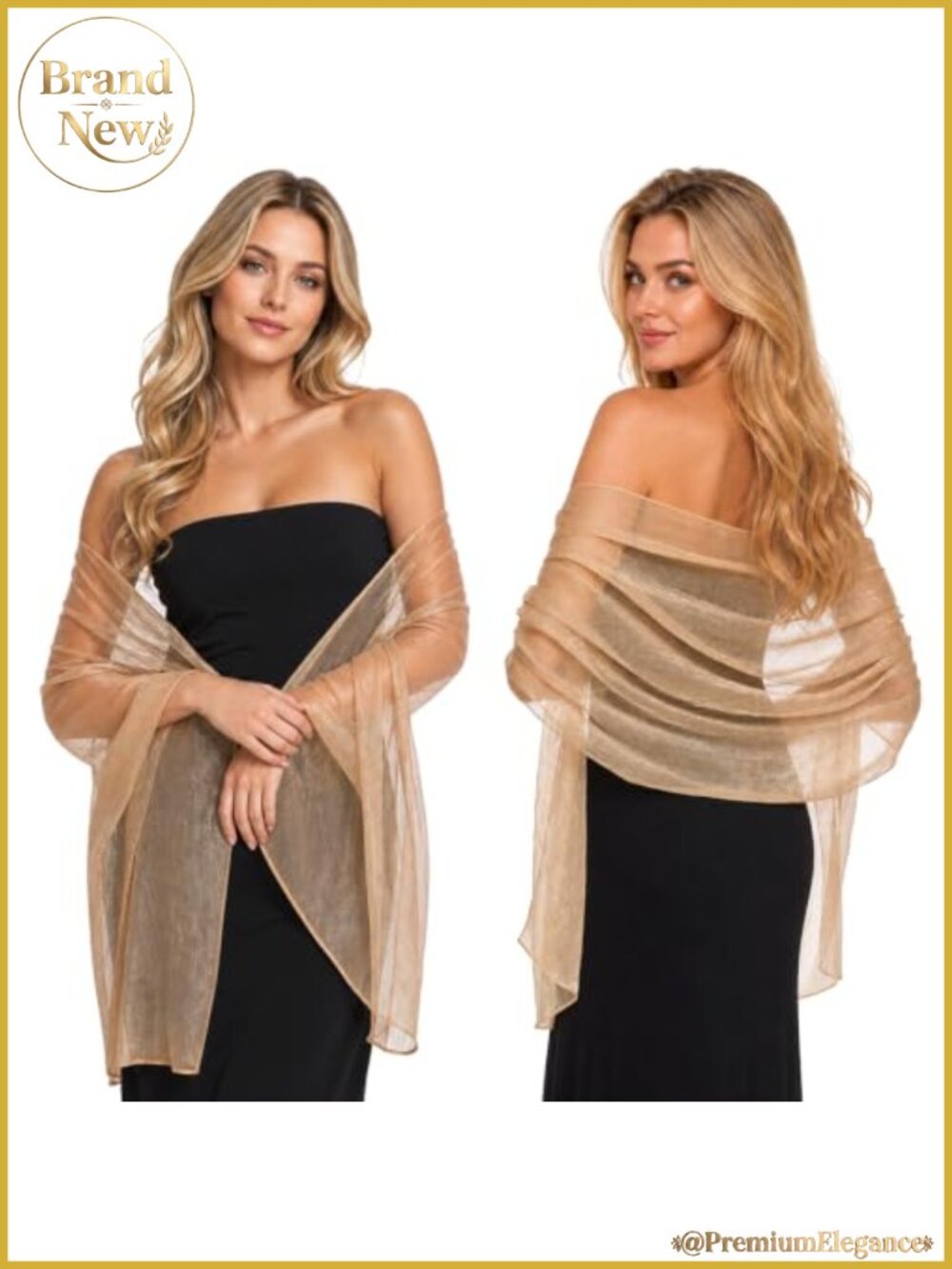 Sheer Chiffon Shawl Wrap Evening Wedding Bridal Scarf